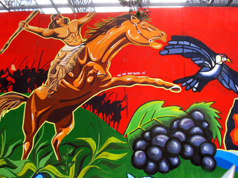 Southern Chile: Mapuche warrior, grapes & condor