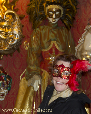 Masked Margaret Snook, Carnevale, Venice, Italy, February 2011.